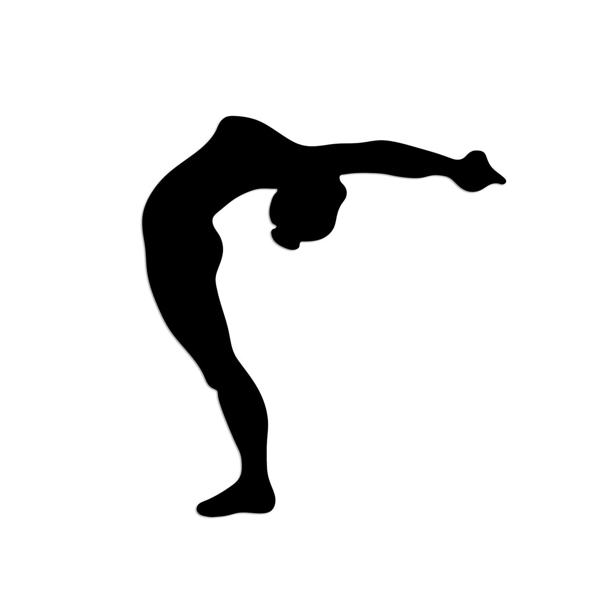 Decoratiune de perete Metal Yoga 21, Negru, 50x55 cm