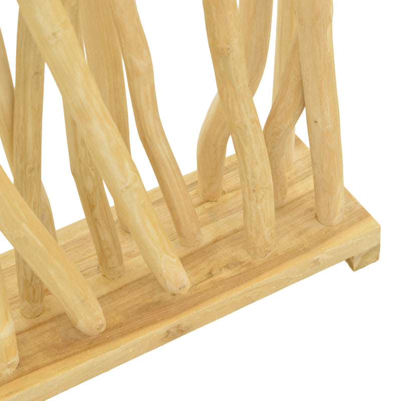 Decorațiune de podea Jati, Rustic, Lemn Teak, Natur, 60x20x190 cm