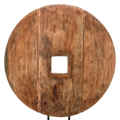 Decoratiune masa Cart lemn de mango Natural si fier, 40x9x54 cm, imagine suplimentara