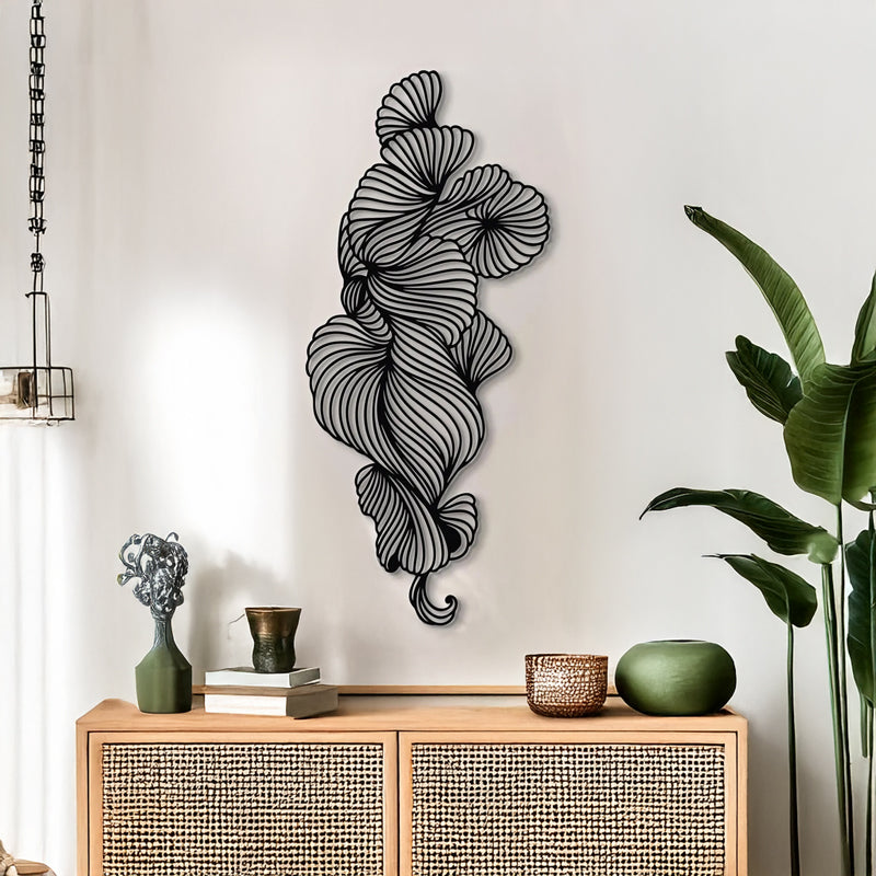 Decorațiune metal Wall deco Bilem negru metal, 20x50 cm