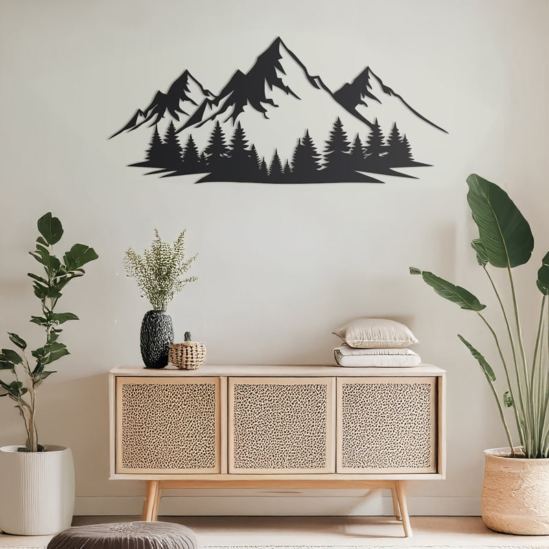 Decorațiune metal Wall deco Onfia negru metal, 70x30 cm
