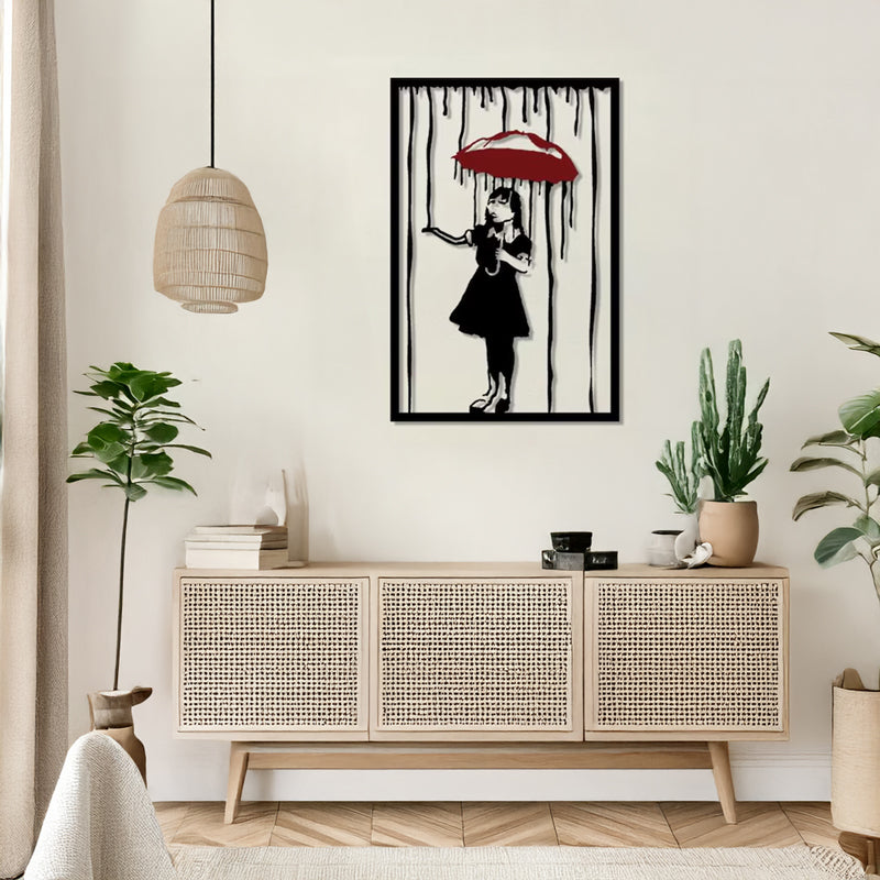 Decorațiune metal Wall deco Raino negru metal, 35x50 cm