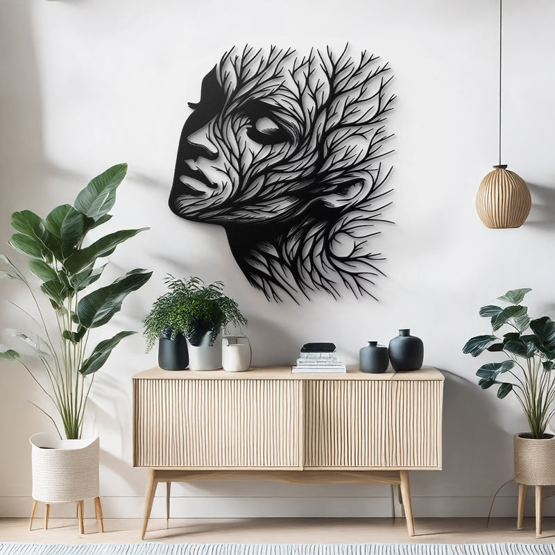 Decorațiune metal Wall deco Solfy negru metal, 80x80 cm