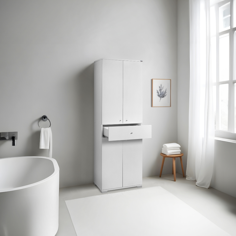 Dulap Adore Diamond, Multifunctional, 4 usi, 4 rafturi, 1 sertar 60 x 187 x 40 cm