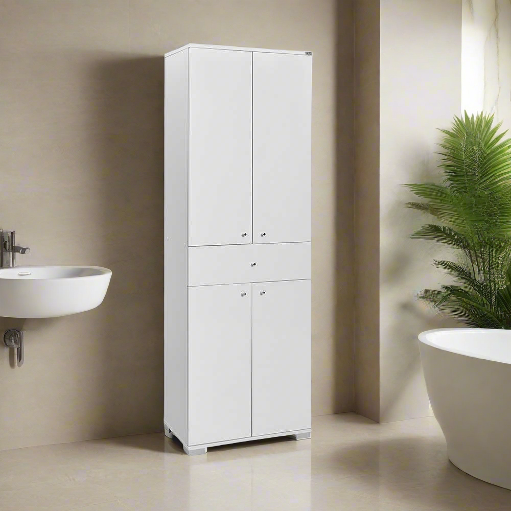 Dulap Adore Diamond, Multifunctional, 4 usi, 4 rafturi, 1 sertar 60 x 187 x 40 cm