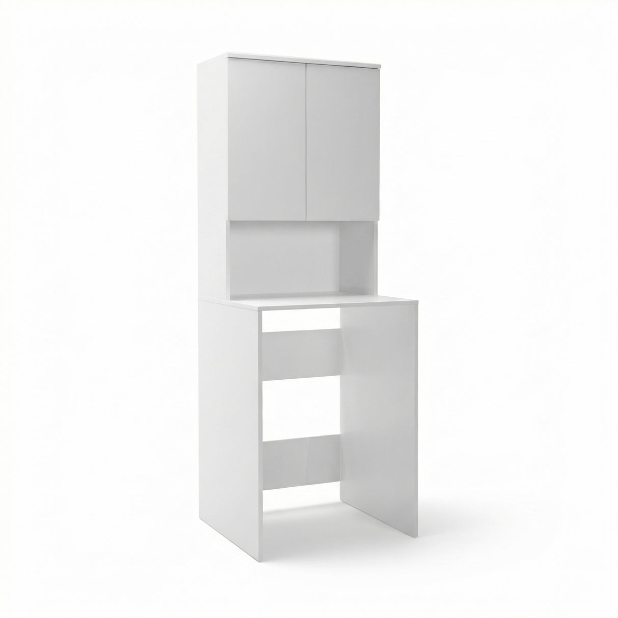 Dulap Baie Adore cu Loc Pentru Masina de Spalat, 3 Rafturi, 2 Usi, Alb, 65 x 182 x 60 cm