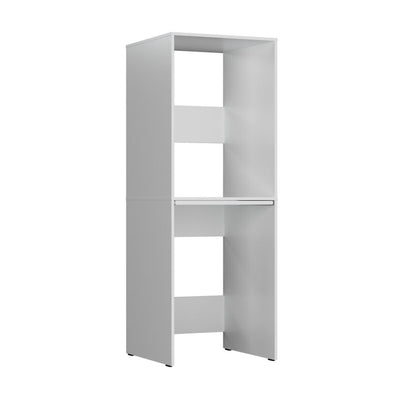 Dulap Baie Adore pentru Masina de Spalat si Uscator cu Blat Glisant, Alb, 65x182x67 cm