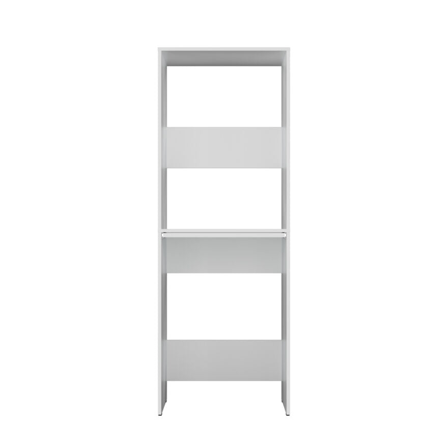 Dulap Baie Adore pentru Masina de Spalat si Uscator cu Blat Glisant, Alb, 65x182x67 cm