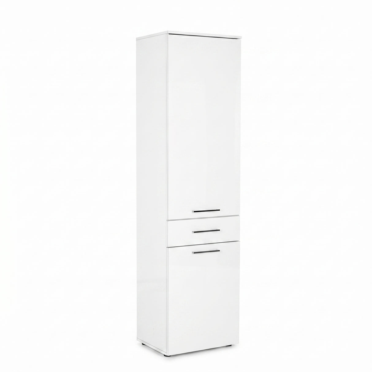 Dulap Baie cu cos de rufe Adore Diamond Maxi, Usa reversibila, Alb Lucios, 52x187x38 cm