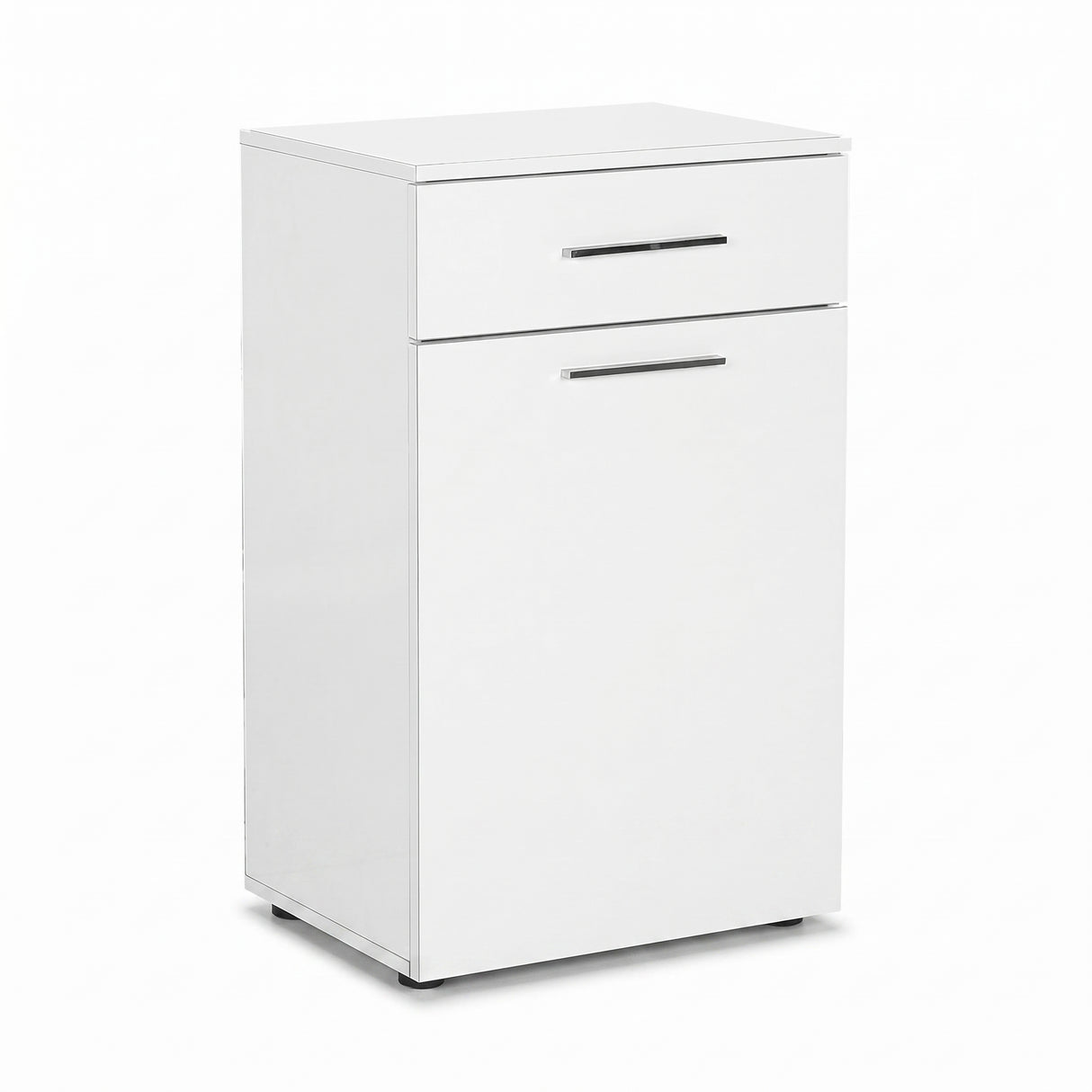 Dulap Baie cu cos de rufe Adore Diamond Mini, sertar, Alb Lucios, 52 x 83 x 38 cm