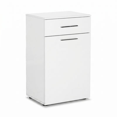 Dulap Baie cu cos de rufe Adore Diamond Mini, sertar, Alb Lucios, 52x83x38 cm, foto produs 6