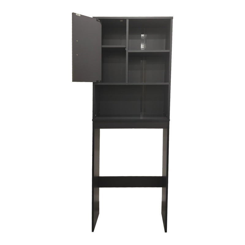 Dulap Baie cu Loc Pentru Masina de Spalat cu sertare, Lemn, Alb, 60x24x168 cm - Antracit