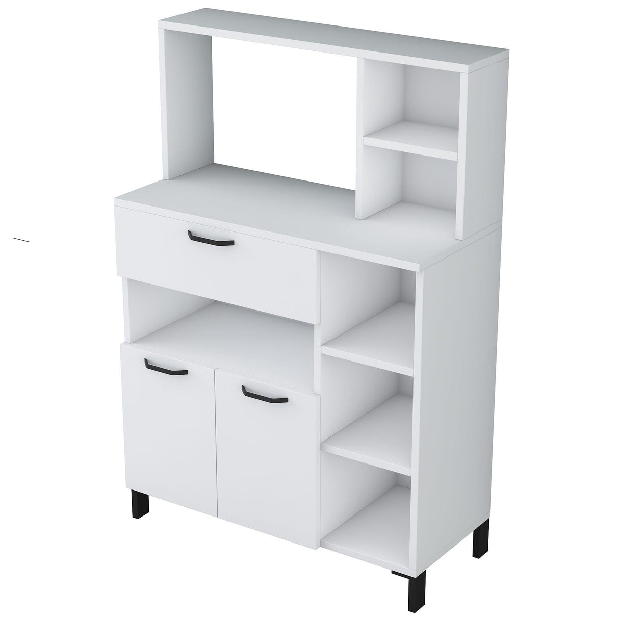 Dulap Bucatarie Tete 2 usi si sertar, Alb, 90 x 134 x 40 cm