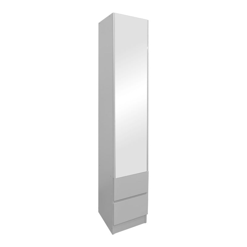 Dulap coloana cu oglinda Lostro, Alb, 29x30x164 cm