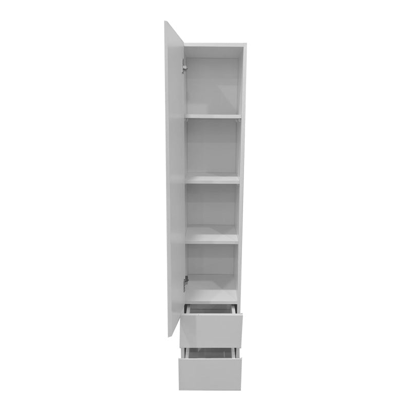 Dulap coloana cu oglinda Lostro, Alb, 29x30x164 cm