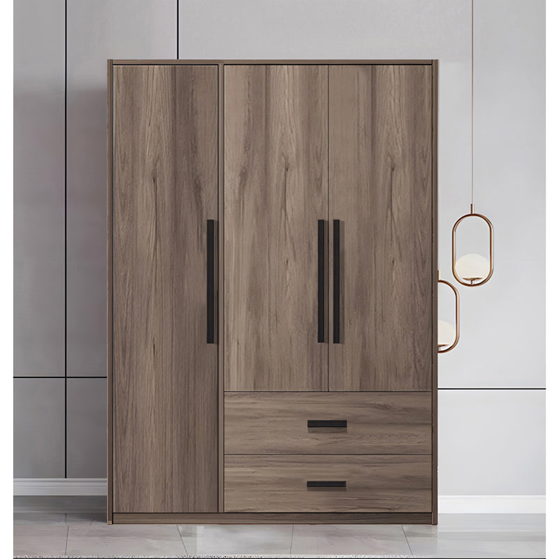 Dulap cu 3 usi Edritte Nuc deschis 120x52x195 cm