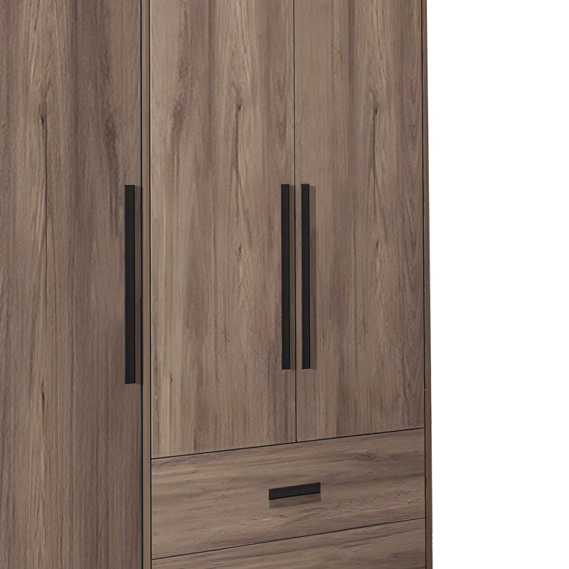 Dulap cu 3 usi Edritte, Nuc deschis, 120x52x195 cm
