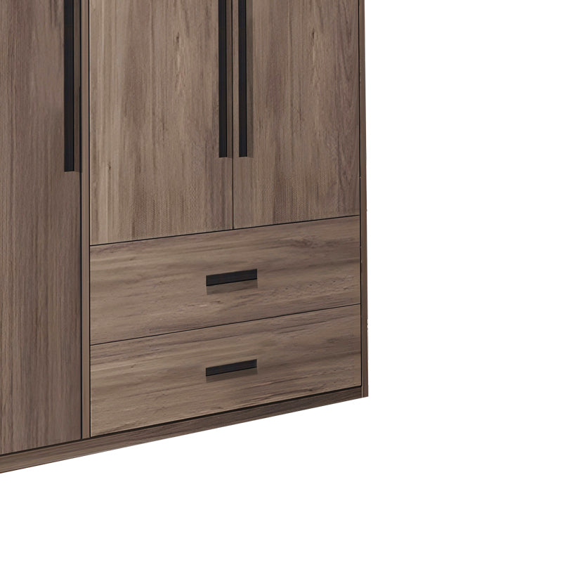 Dulap cu 3 usi Edritte, Nuc deschis, 120x52x195 cm