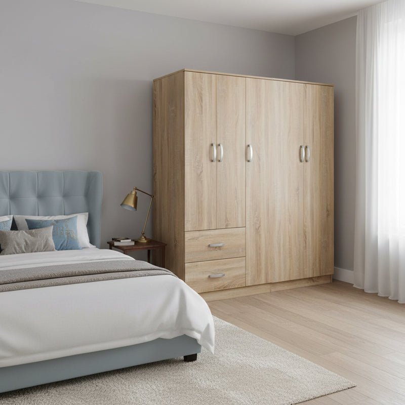 Dulap Athos I cu 5 usi, 170x42x180 cm - Stejar