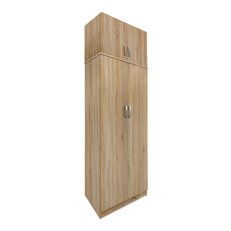 Dulap Athos cu 2 usi si loft, 80x42x240 cm - Stejar