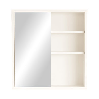 Dulap de baie Bagno cu oglinda, Alb, 60x14x64 cm, detaliu produs