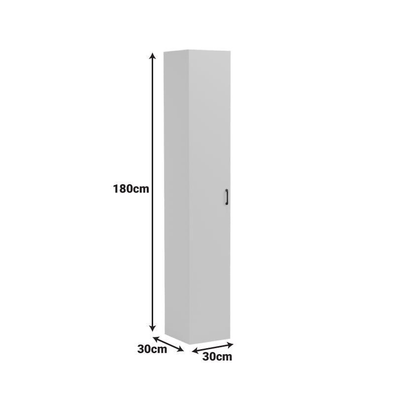 Dulap de baie Column-cabinet Anira, Alb, 30x30x180 cm