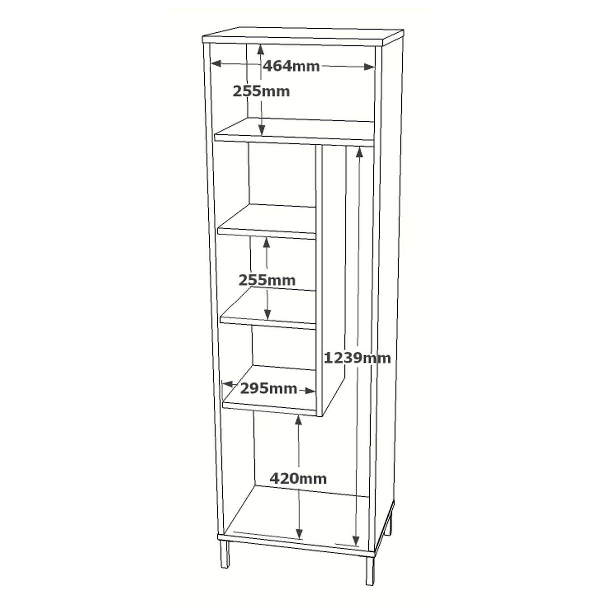 DULAP DE BAIE FR10-A, Nuc, 50.4x165x35.7 cm