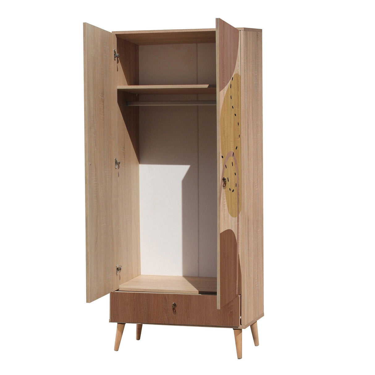 Dulap de Haine City Wardrobe, Multicolor, 80x190x45 cm