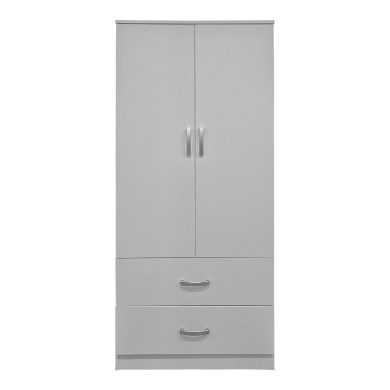 Dulap de haine Double-leaf wardrobe cu 2 drawers Alvia, alb, 80x52x180 cm - Alb
