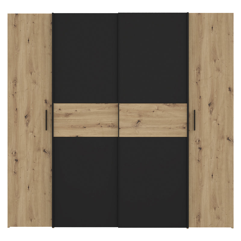 Dulap dormitor Bekerk, Maro inchis, 200x62x190 cm, detaliu produs
