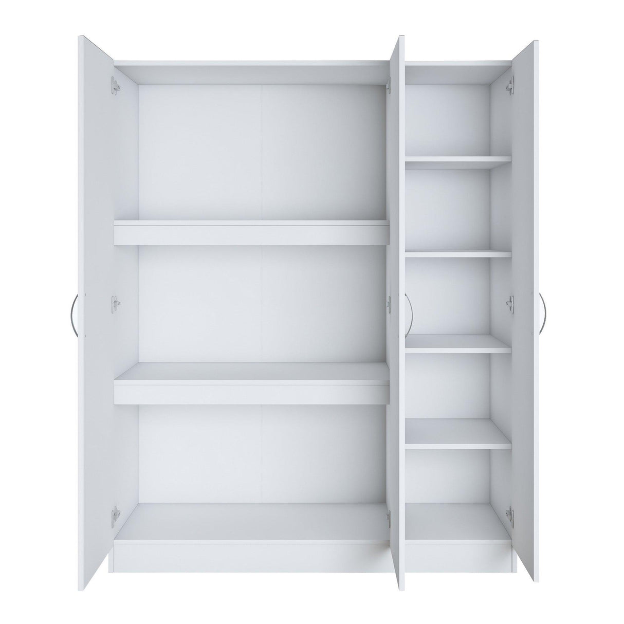 Dulap Dormitor Mama 3 usi si 6 Rafturi, Alb, 145 x 182 x 55 cm