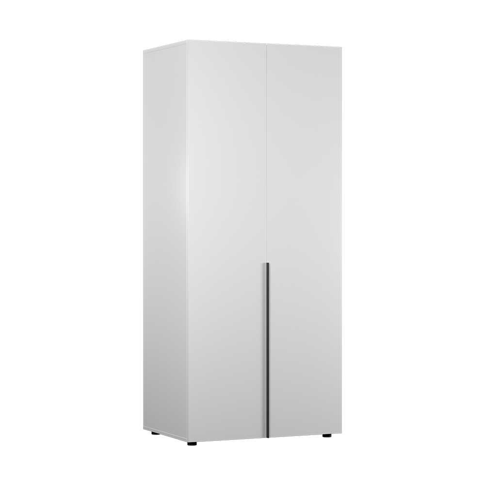 Dulap Haine Adore Oryana cu 2 usi si umeras, Alb - Nuc, 90x210x62 cm - Alb