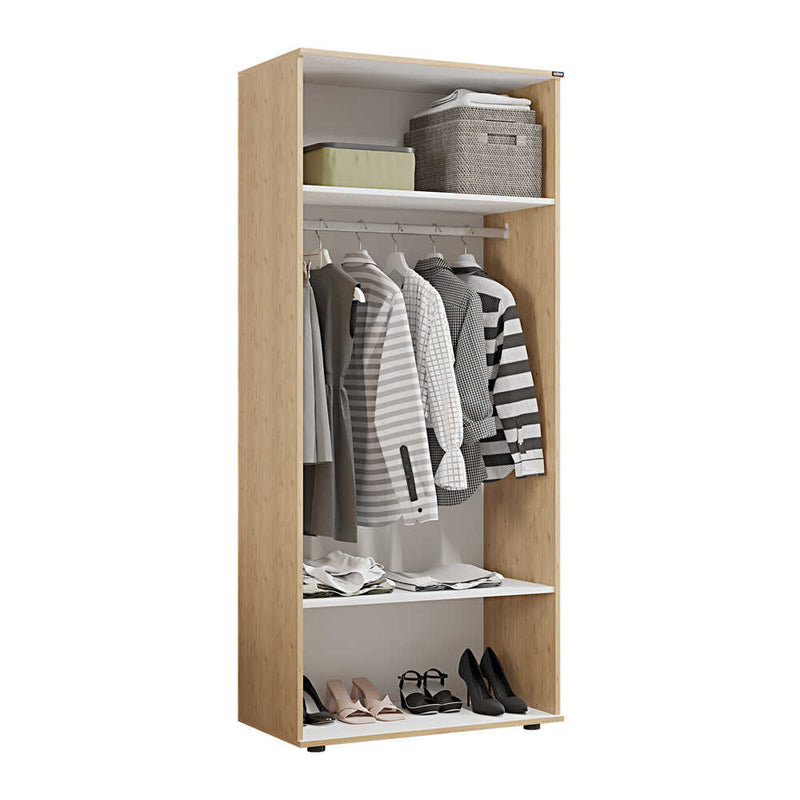 Dulap Haine Adore Trendline cu 2 usi si umeras, Alb - Stejar, 80x187x47 cm