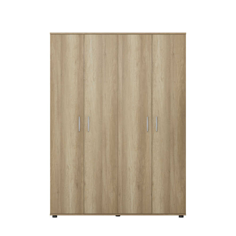 Dulap Haine Adore Trendline cu 4 usi, Natur, 137x187x51 cm