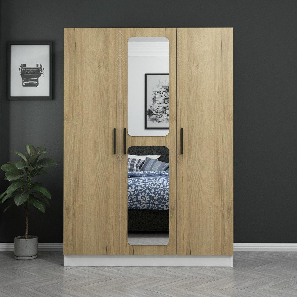 Dulap Haine Kale - 2245, Nuc, 135x190x52 cm