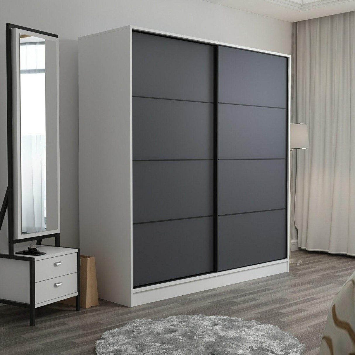 Dulap Haine Kale - 3963, Alb, 180x210x52 cm