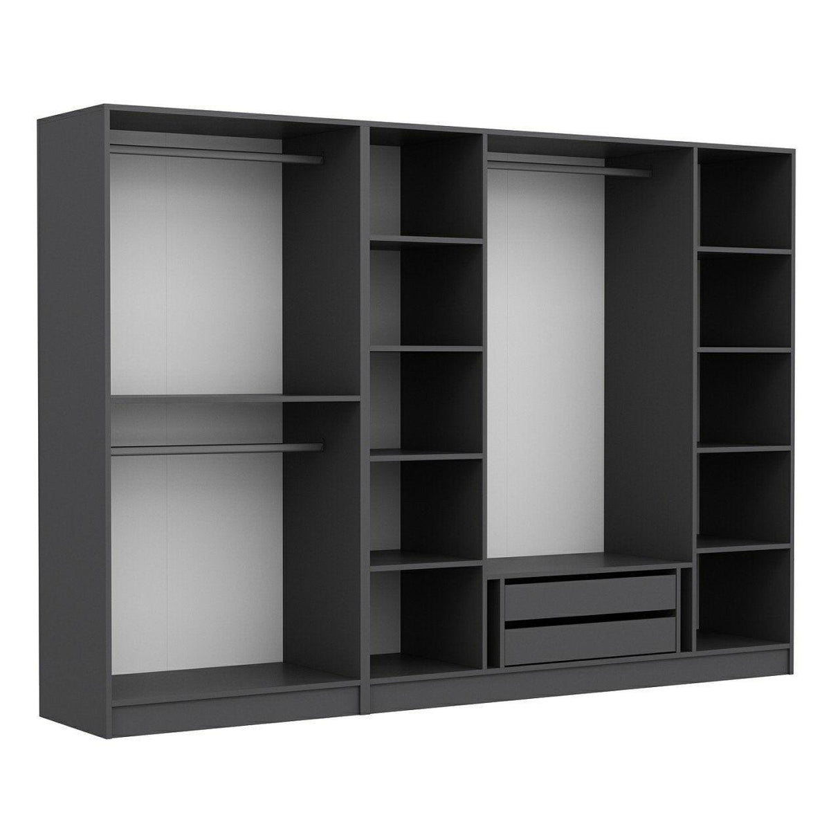 Dulap Haine Kale - 4939, Gri, 270x190x52 cm