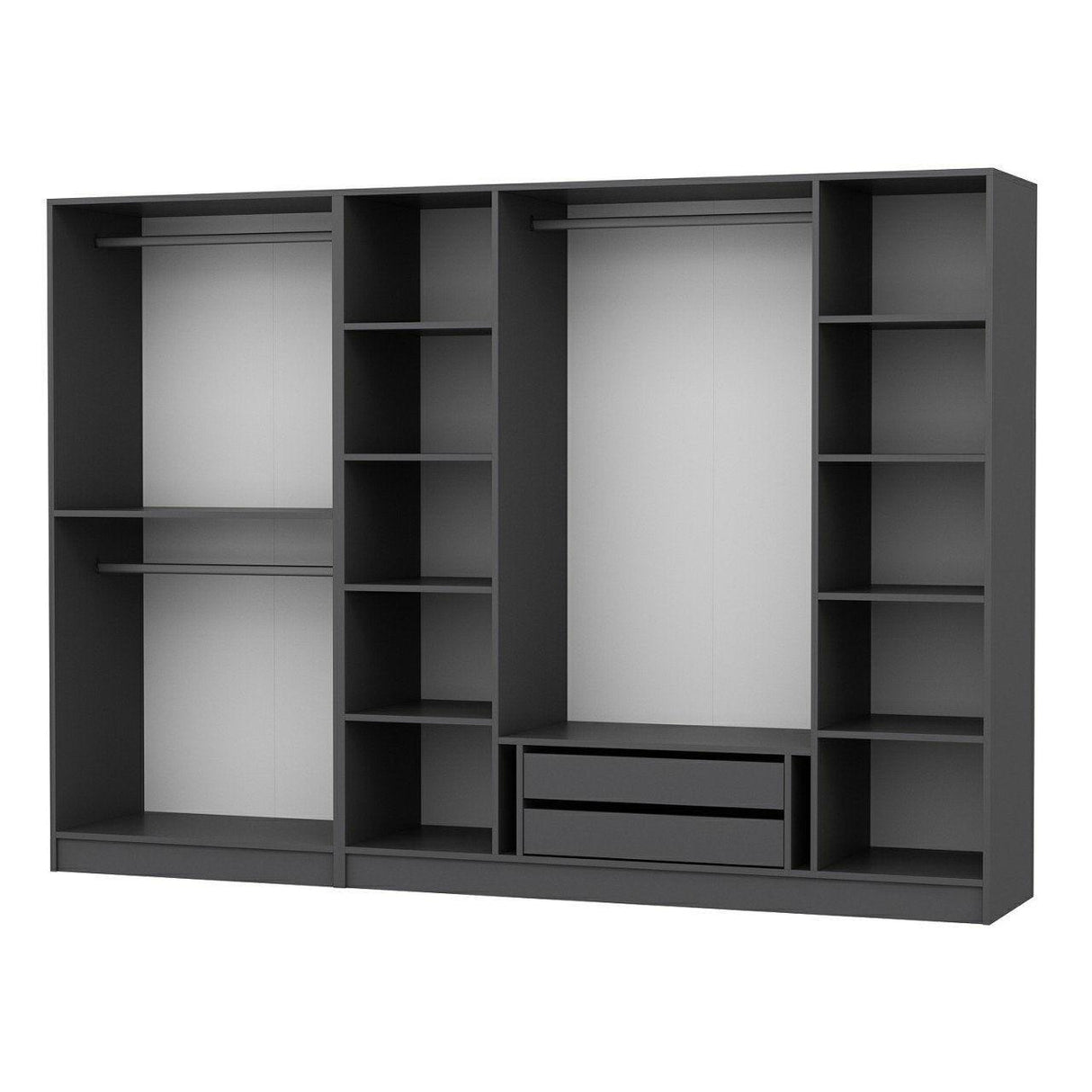 Dulap Haine Kale - 4939, Gri, 270x190x52 cm