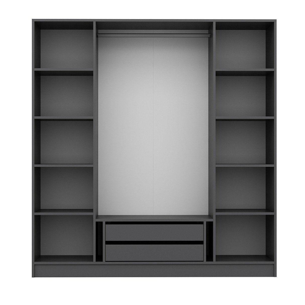 Dulap Haine Kale Plus - 7802, Gri, 180x210x52 cm