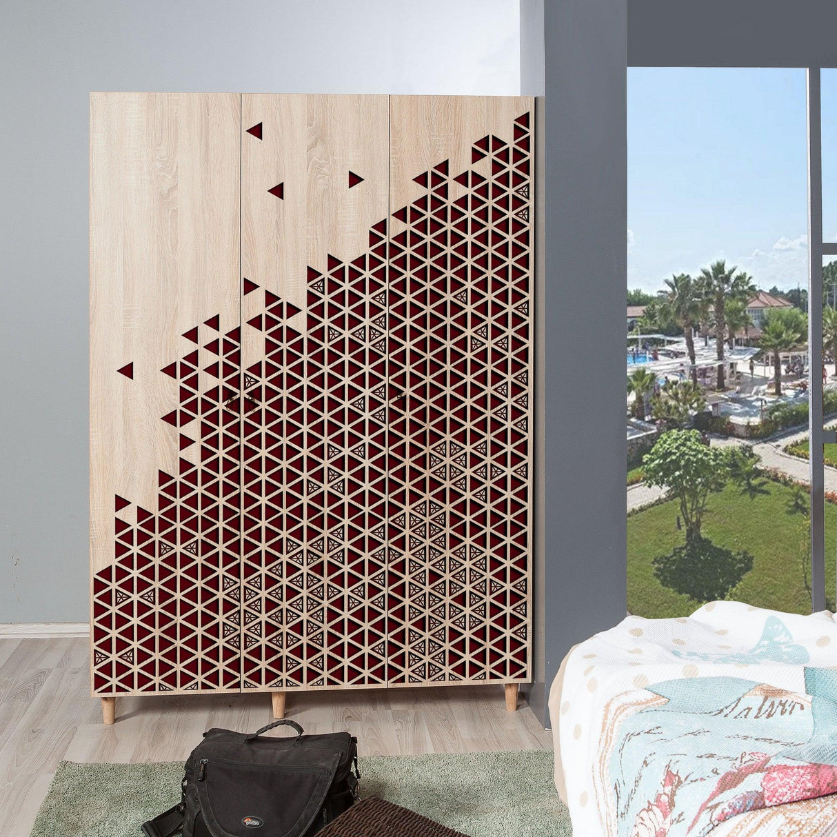 Dulap Haine MODE 3, Stejar, 192x52x135 cm