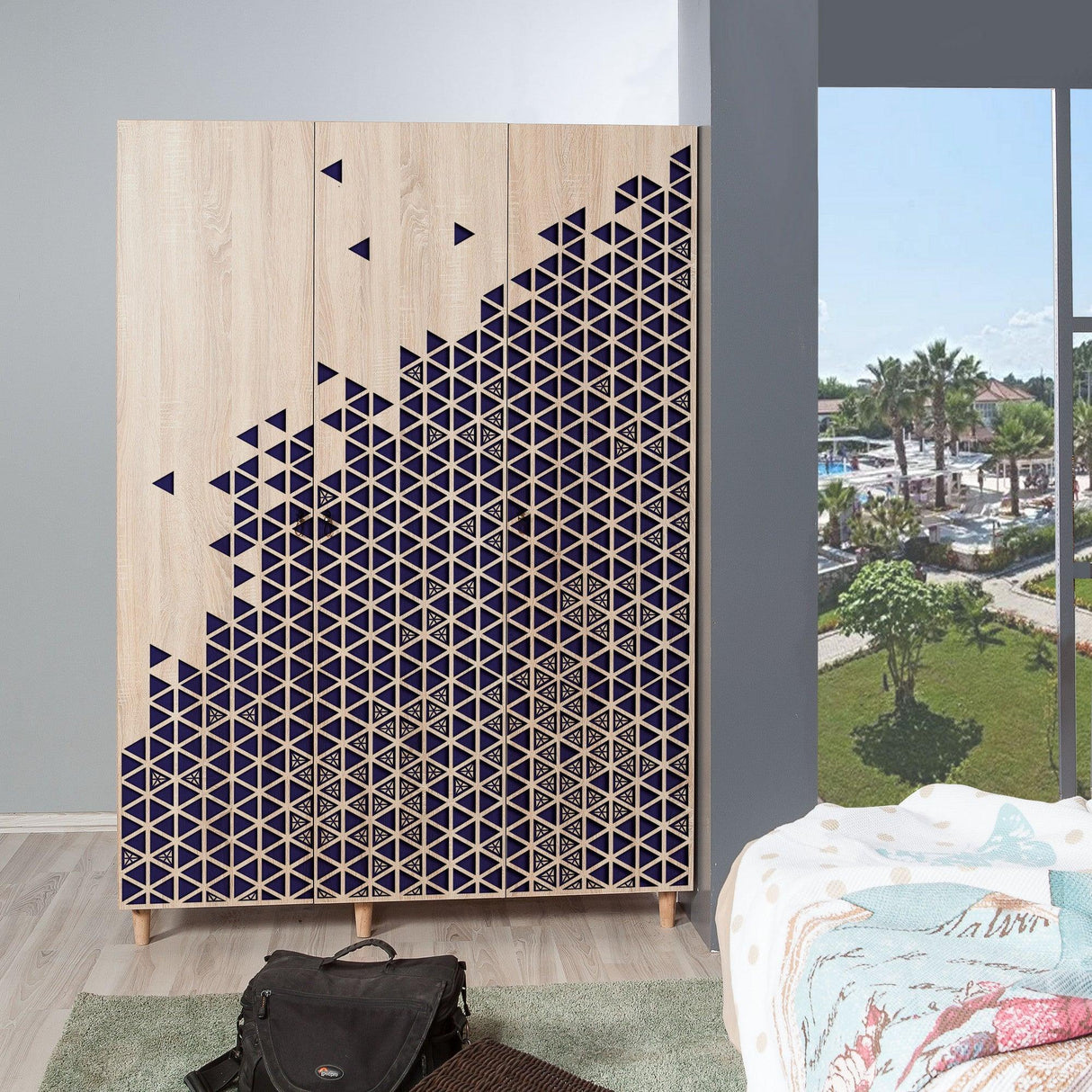 Dulap Haine MODE 4, Stejar, 192x52x135 cm