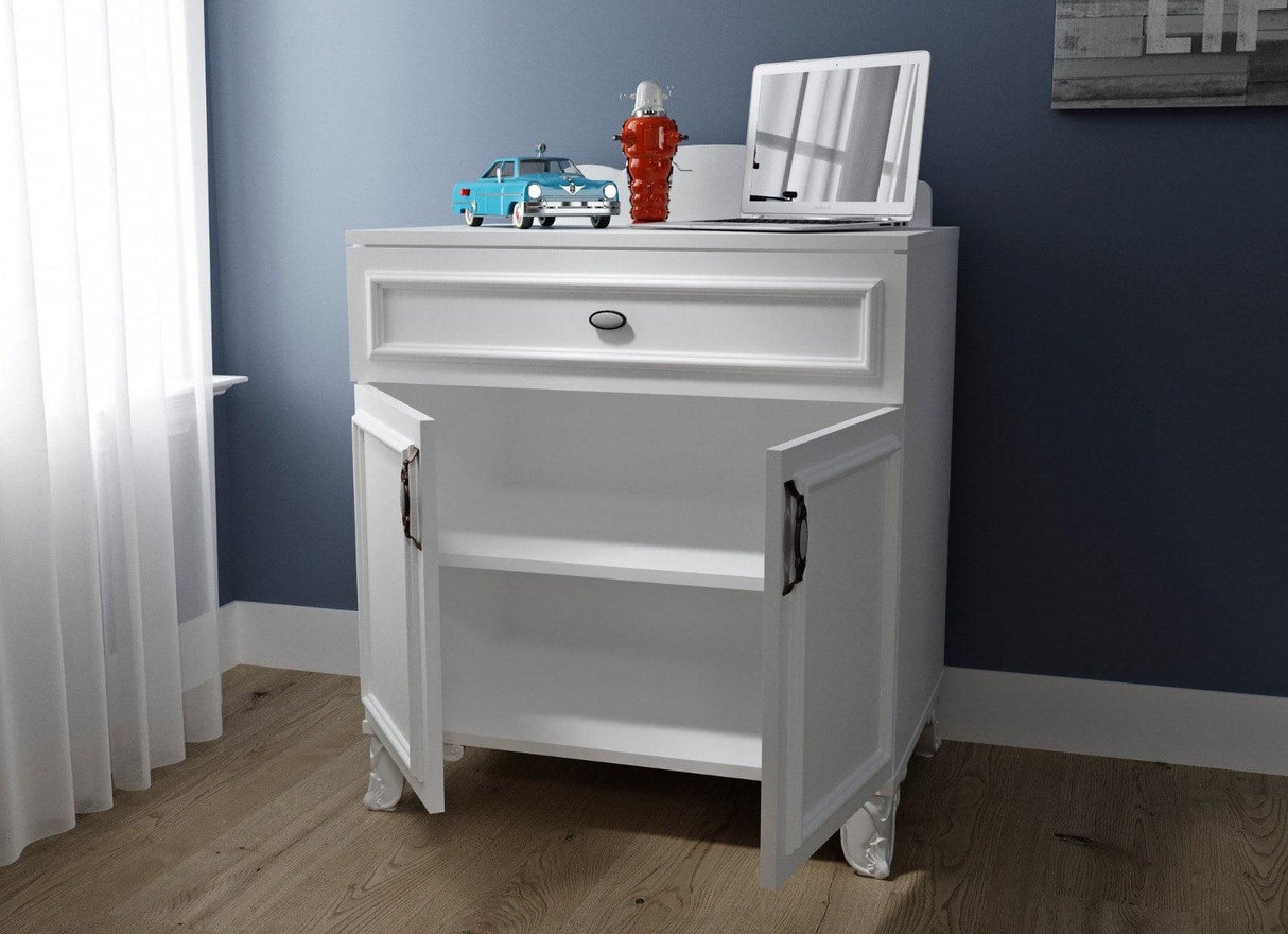 Dulap Lisa - Oak, White, Stejar, 40x84x75 cm