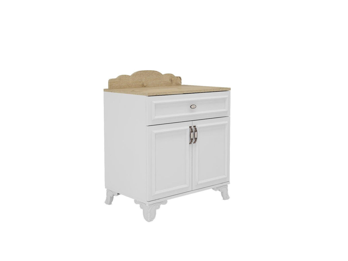 Dulap Lisa - Oak, White, Stejar, 40x84x75 cm