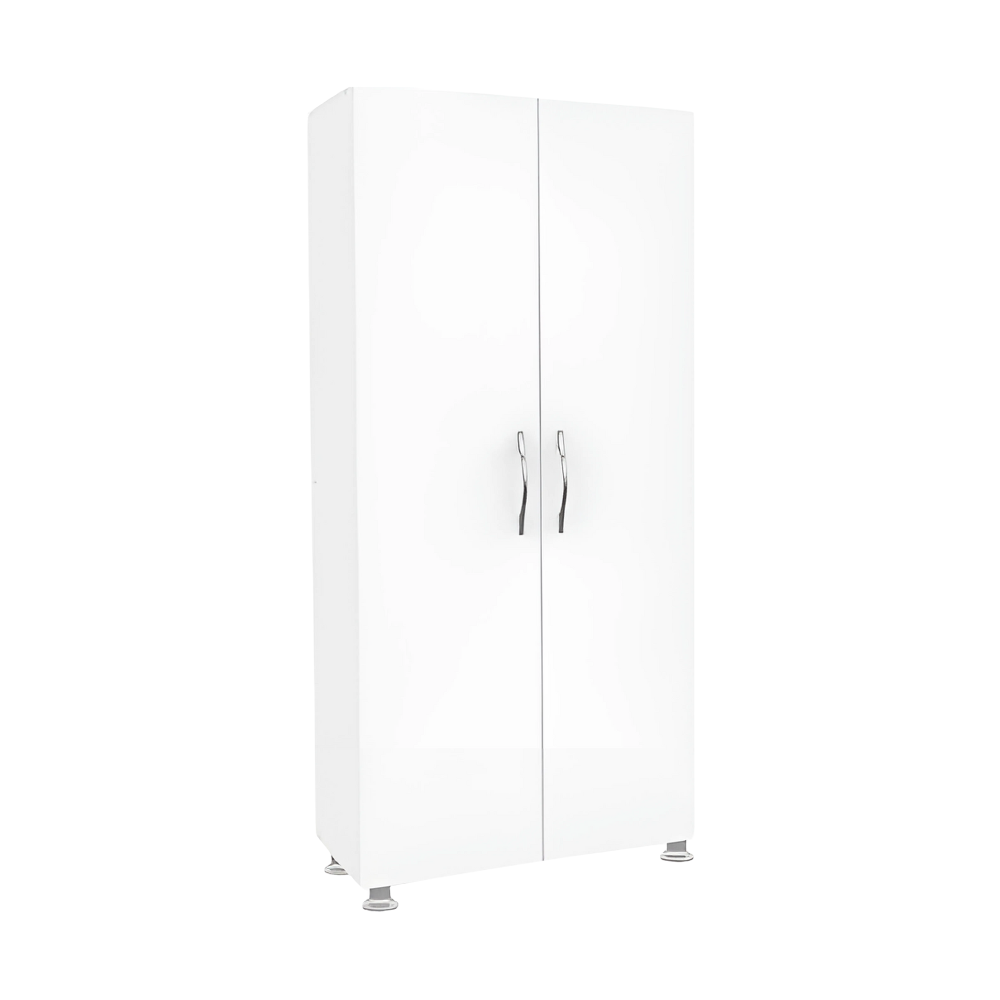 Dulap Multifunctional Adore Diamond, 2 Usi, 4 rafturi, Alb, 60x140x32 cm