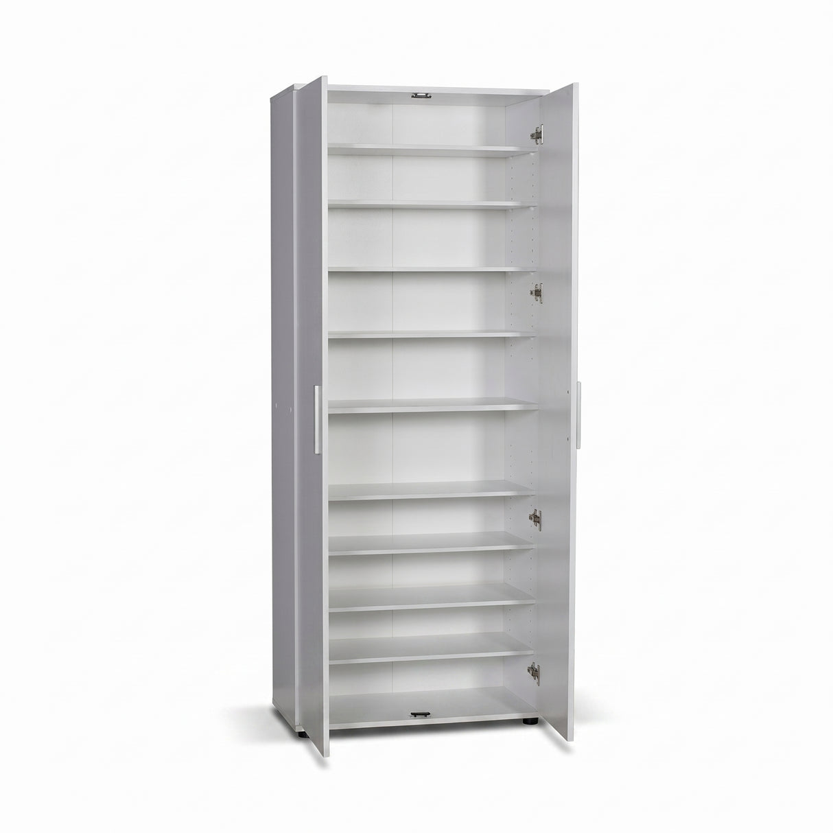 Dulap Multifunctional Adore Porto, 2 usi, 8 rafturi, Alb, 76x187x36 cm