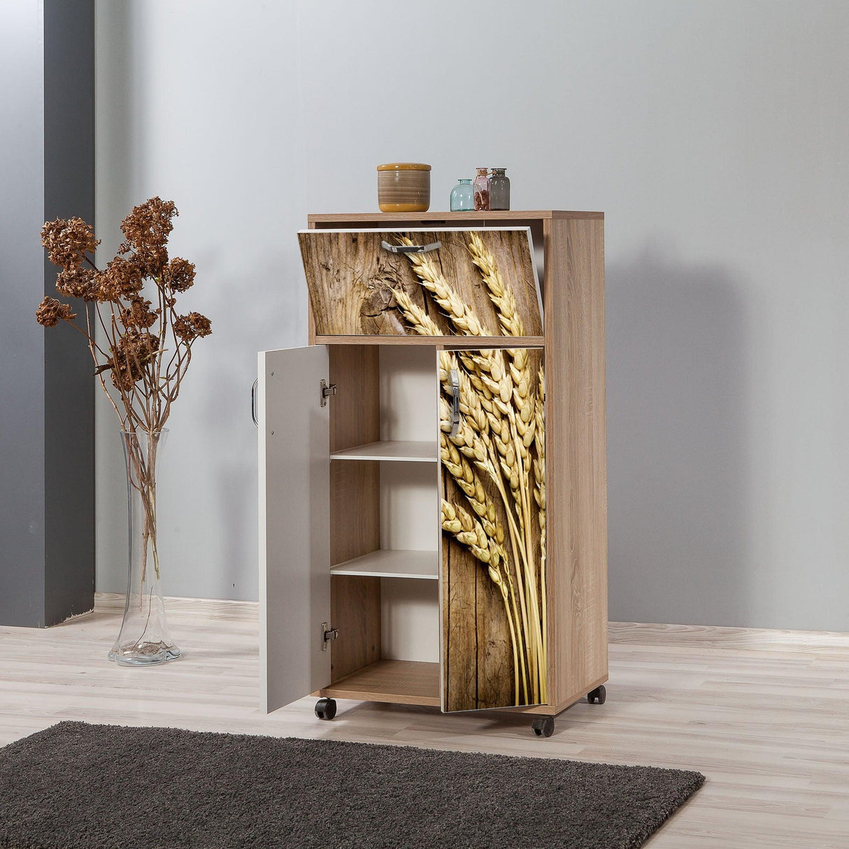 DULAP MULTIFUNCTIONAL Kiler - Multi Purpose Cabinet 1, Stejar Sonoma, 116x36x60 cm