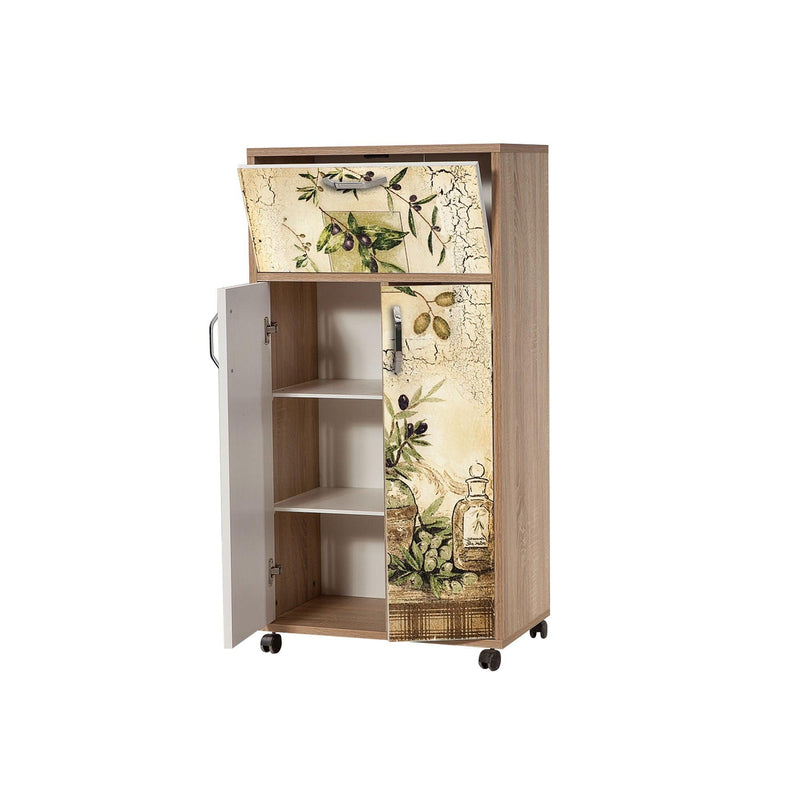 DULAP MULTIFUNCTIONAL Kiler - Multi Purpose Cabinet 3, Crem, 116x36x60 cm