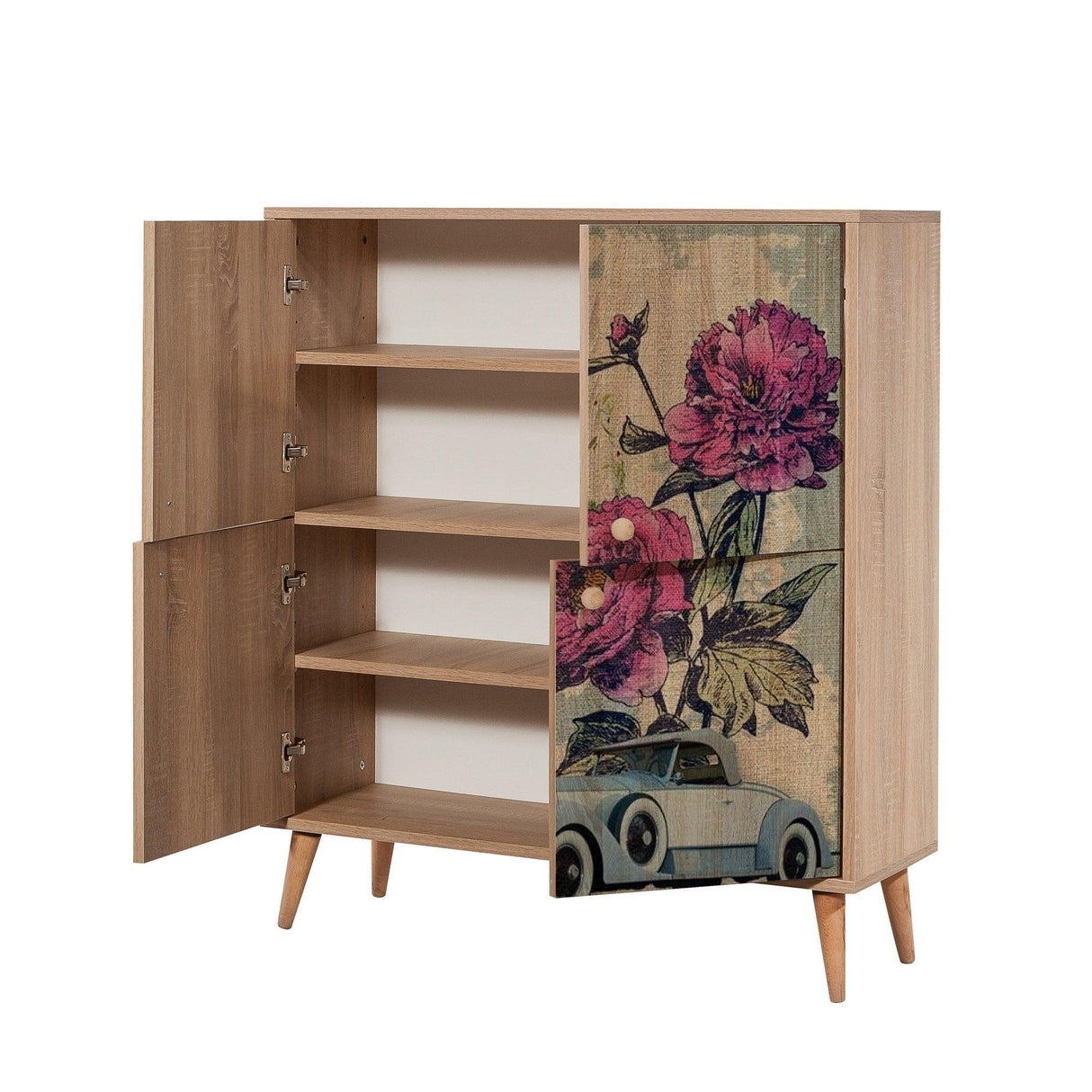 DULAP MULTIFUNCTIONAL MULTİLÜX-120 Multi Purpose Cabinet 11, Stejar Sonoma, 111x36x95 cm