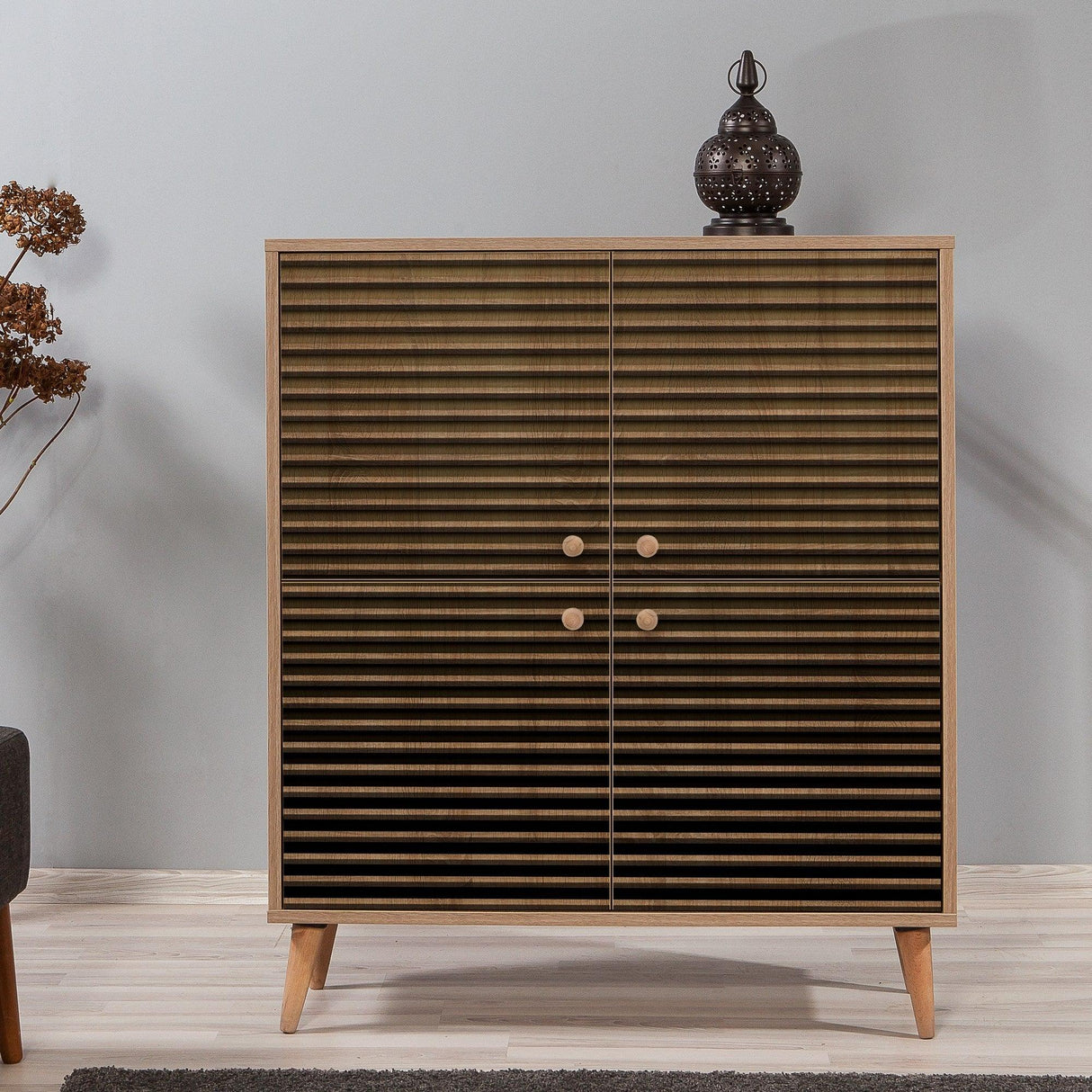 DULAP MULTIFUNCTIONAL MULTİLÜX-120 Multi Purpose Cabinet 6, Stejar Sonoma, 111x36x95 cm