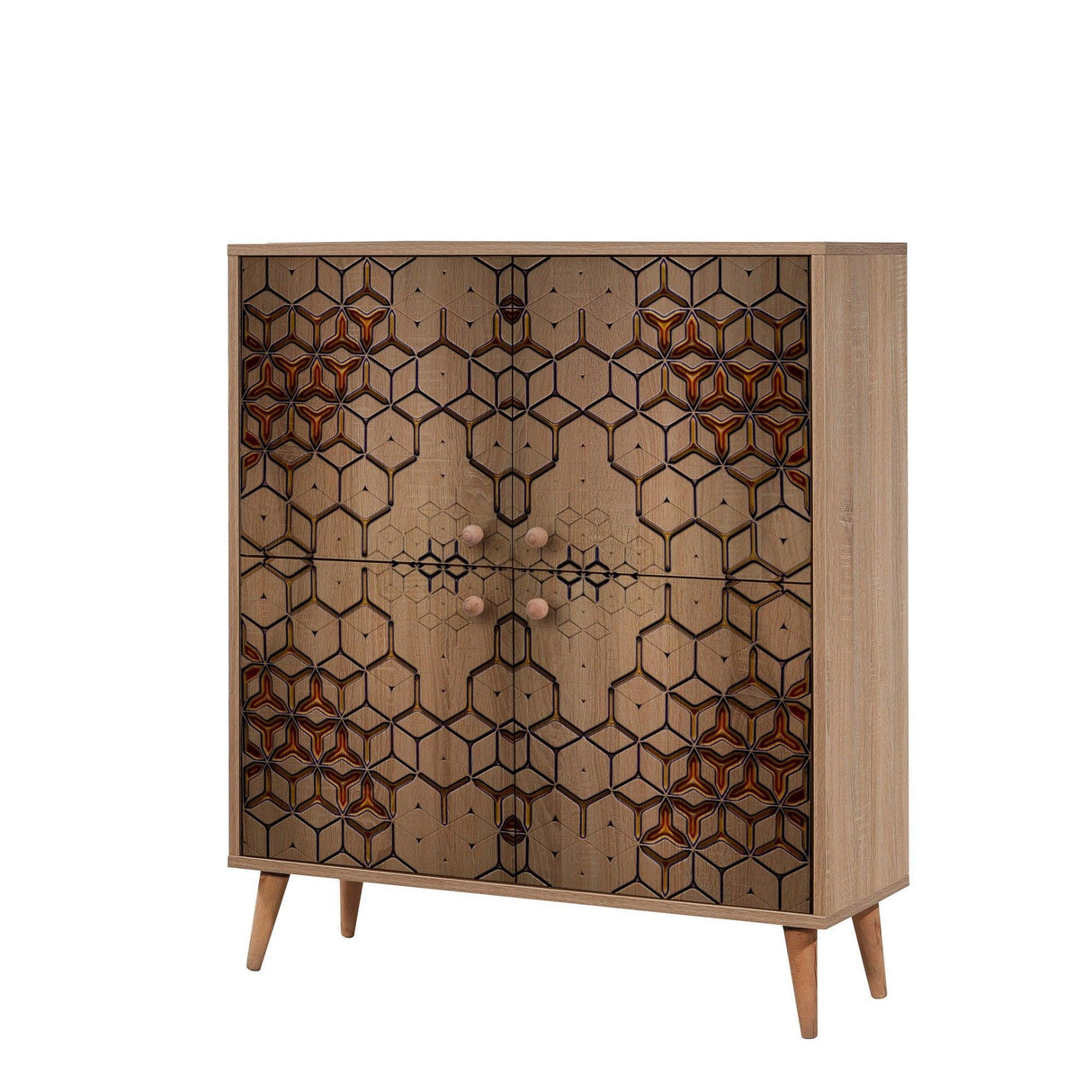 DULAP MULTIFUNCTIONAL MULTİLÜX-120 Multi Purpose Cabinet 9, Stejar Sonoma, 111x36x95 cm